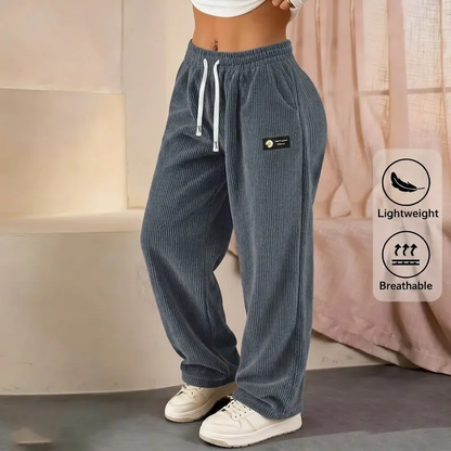 💚LAST DAY SALEWomen's Solid Straight Leg Corduroy Bottoms-100% Cotton