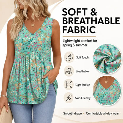 Women's V Neck Tank Tops
